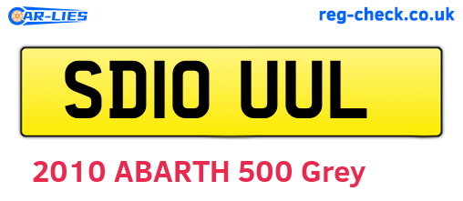 SD10UUL are the vehicle registration plates.