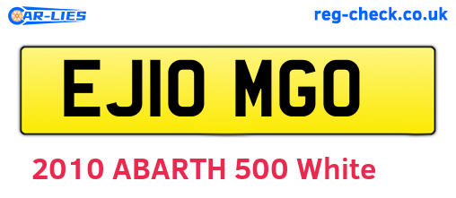 EJ10MGO are the vehicle registration plates.