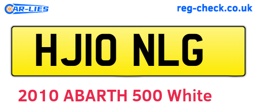 HJ10NLG are the vehicle registration plates.