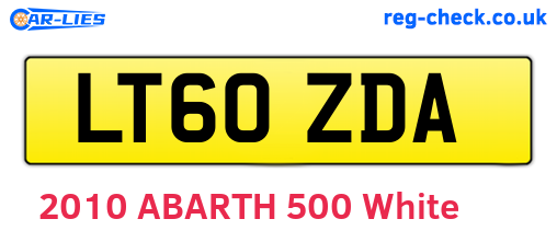 LT60ZDA are the vehicle registration plates.