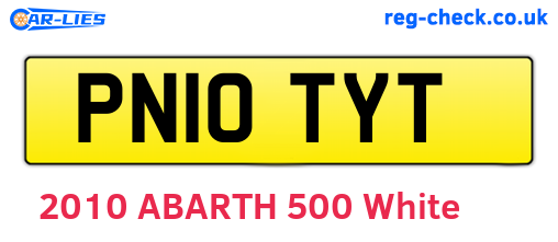 PN10TYT are the vehicle registration plates.