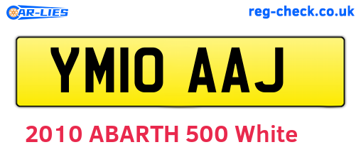 YM10AAJ are the vehicle registration plates.