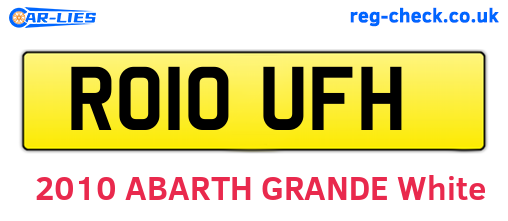 RO10UFH are the vehicle registration plates.