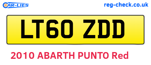 LT60ZDD are the vehicle registration plates.