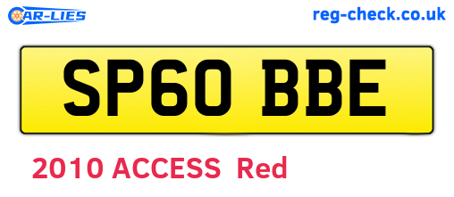 SP60BBE are the vehicle registration plates.