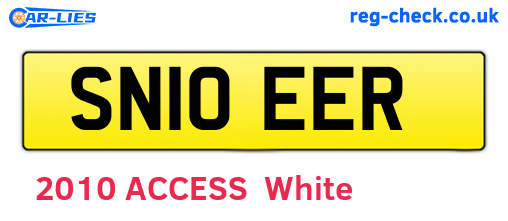 SN10EER are the vehicle registration plates.