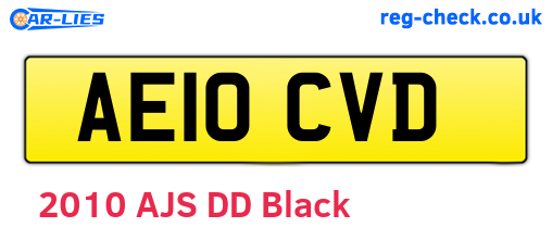 AE10CVD are the vehicle registration plates.