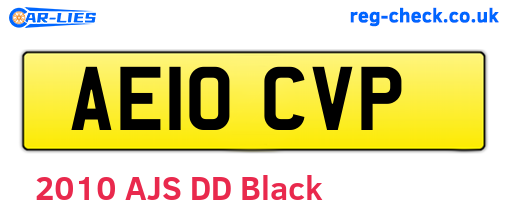 AE10CVP are the vehicle registration plates.