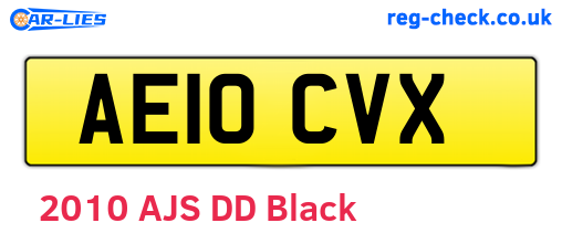 AE10CVX are the vehicle registration plates.