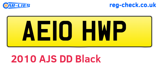 AE10HWP are the vehicle registration plates.