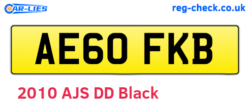AE60FKB are the vehicle registration plates.