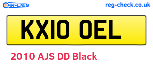 KX10OEL are the vehicle registration plates.