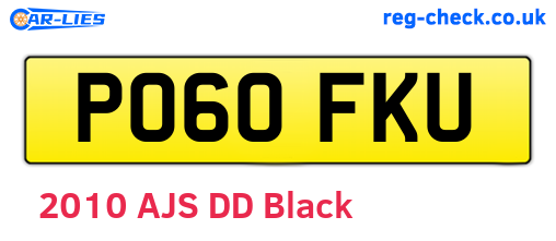 PO60FKU are the vehicle registration plates.