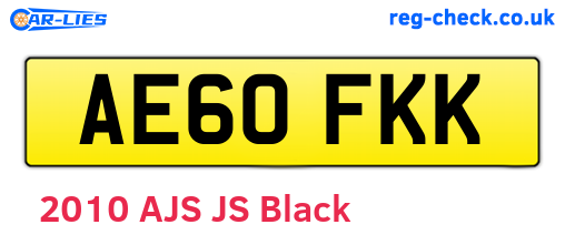 AE60FKK are the vehicle registration plates.