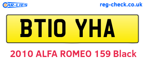 BT10YHA are the vehicle registration plates.
