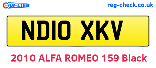ND10XKV are the vehicle registration plates.