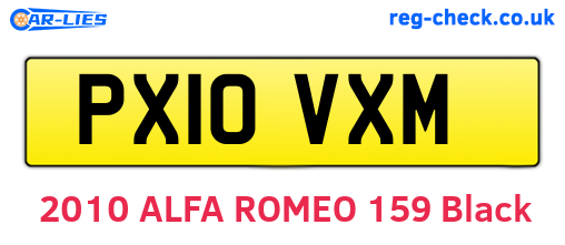 PX10VXM are the vehicle registration plates.