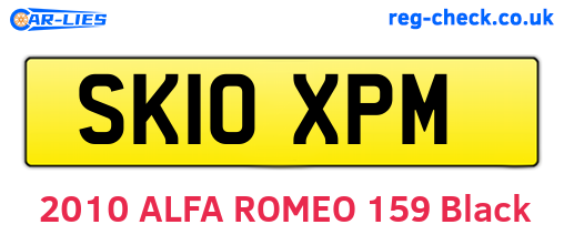 SK10XPM are the vehicle registration plates.