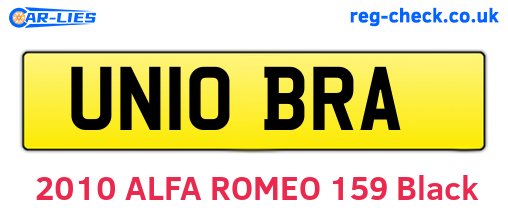 UN10BRA are the vehicle registration plates.