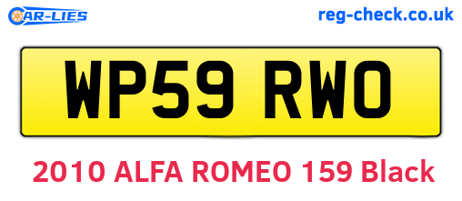 WP59RWO are the vehicle registration plates.