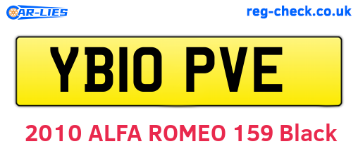 YB10PVE are the vehicle registration plates.