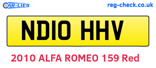 ND10HHV are the vehicle registration plates.