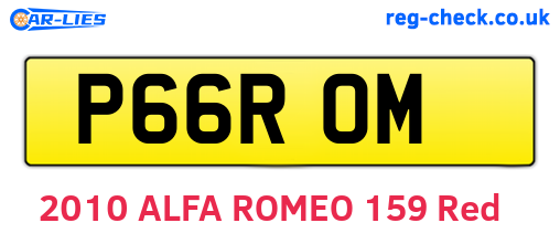 P66ROM are the vehicle registration plates.