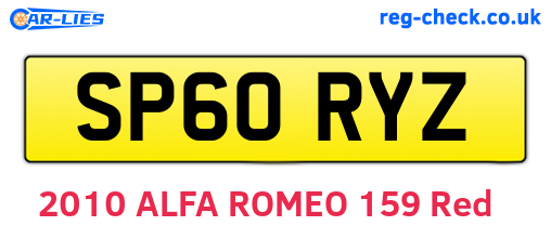 SP60RYZ are the vehicle registration plates.