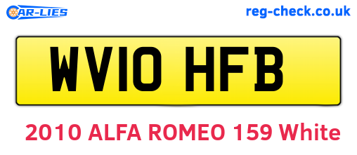 WV10HFB are the vehicle registration plates.