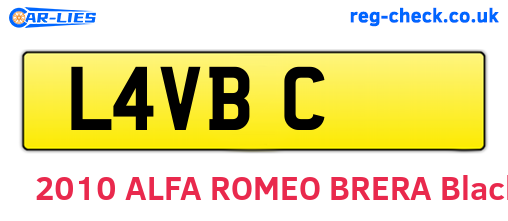 L4VBC are the vehicle registration plates.
