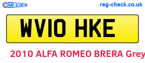 WV10HKE are the vehicle registration plates.
