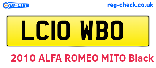 LC10WBO are the vehicle registration plates.