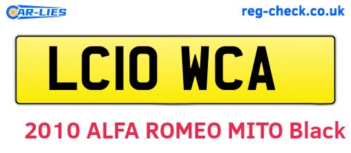 LC10WCA are the vehicle registration plates.