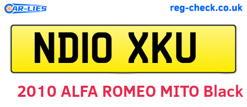 ND10XKU are the vehicle registration plates.