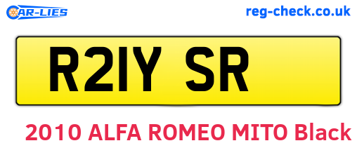 R21YSR are the vehicle registration plates.