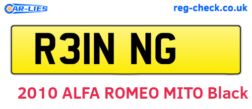 R31NNG are the vehicle registration plates.