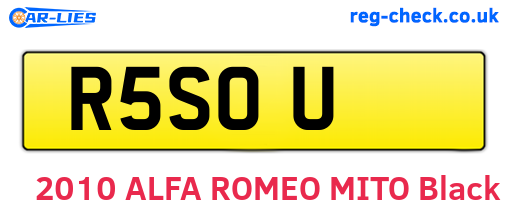 R5SOU are the vehicle registration plates.