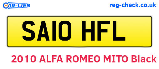 SA10HFL are the vehicle registration plates.