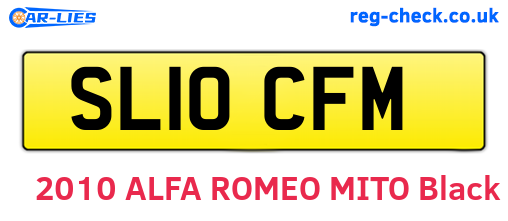SL10CFM are the vehicle registration plates.