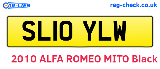 SL10YLW are the vehicle registration plates.