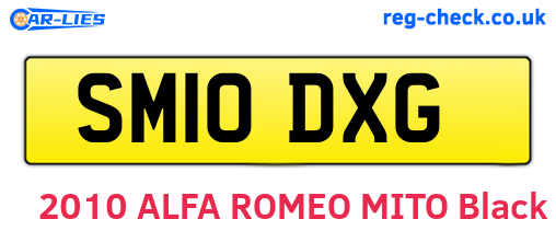 SM10DXG are the vehicle registration plates.