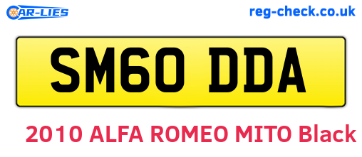 SM60DDA are the vehicle registration plates.