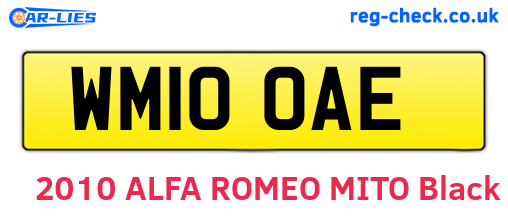 WM10OAE are the vehicle registration plates.