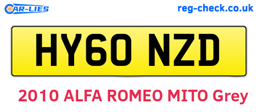 HY60NZD are the vehicle registration plates.