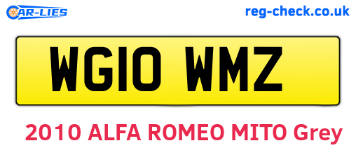 WG10WMZ are the vehicle registration plates.