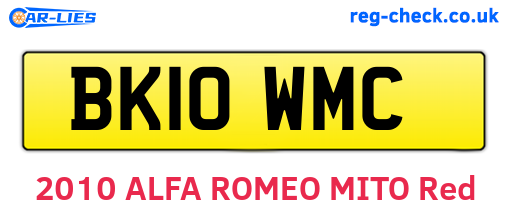 BK10WMC are the vehicle registration plates.