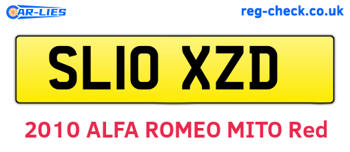 SL10XZD are the vehicle registration plates.