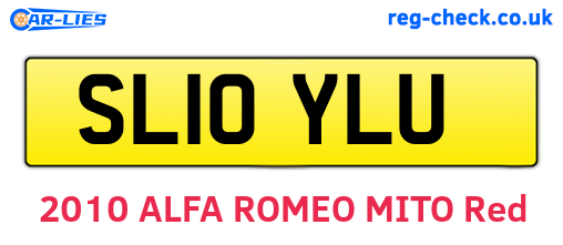 SL10YLU are the vehicle registration plates.