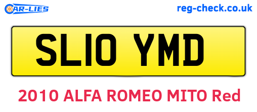 SL10YMD are the vehicle registration plates.