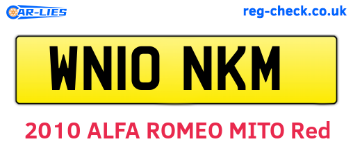 WN10NKM are the vehicle registration plates.